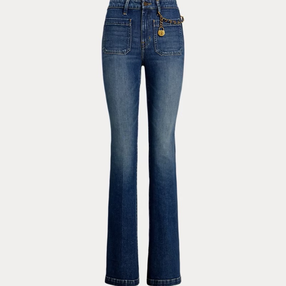 Ralph Lauren Blue Denim with Gold Chain Accent